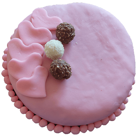Pink decorated cake
